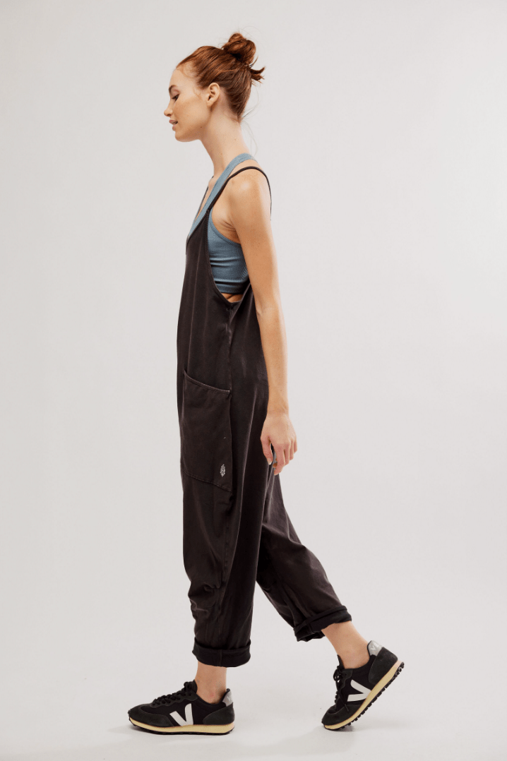 Free People: Hot Shot Onesie - Washed Black - Revel Boutique