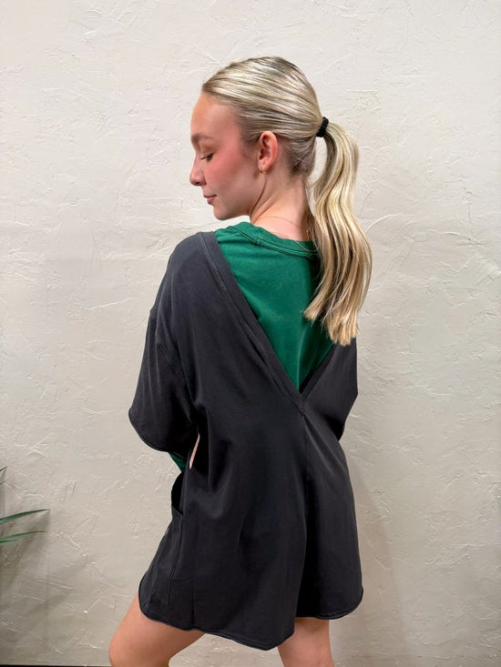 Load image into Gallery viewer, Free People: Hot Shot Tee Romper Coddy - Black - Revel Boutique
