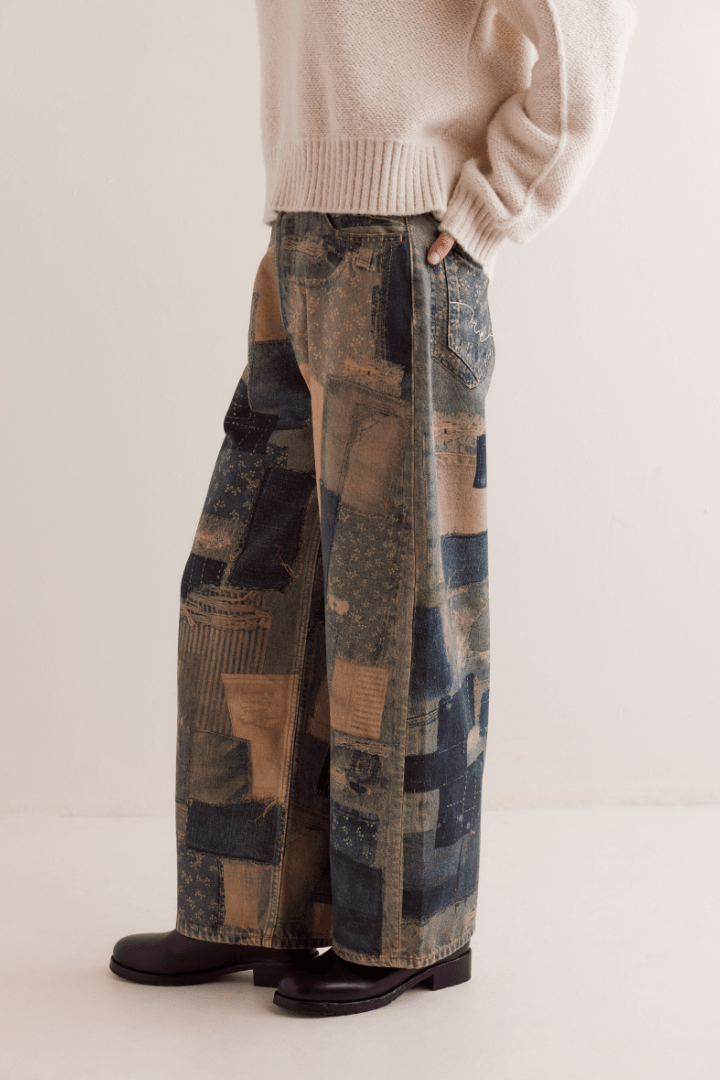 Free People: Illusions Relaxed Fit - Indigo Combo - Revel Boutique