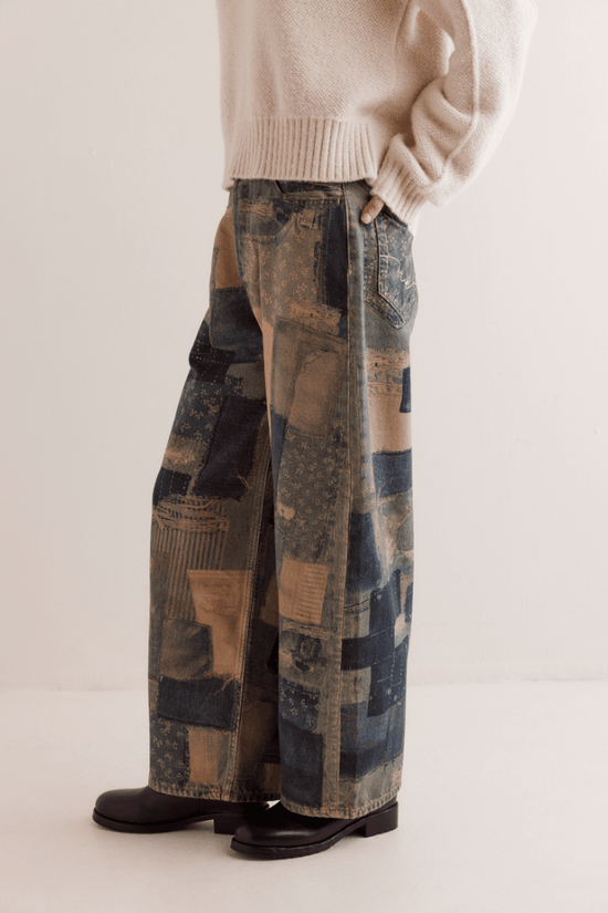 Free People: Illusions Relaxed Fit - Indigo Combo - Revel Boutique