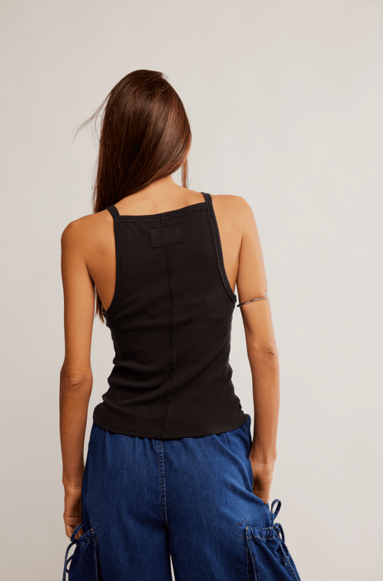 Free People: Mia Tank - Black - Revel Boutique