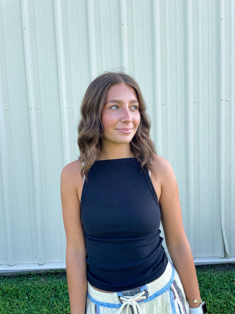 Free People: Mia Tank - Black - Revel Boutique