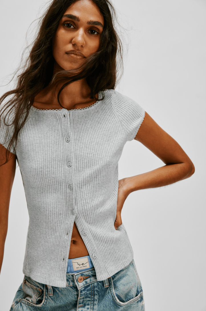 Free People: Most Wanted Cardi - Heather Gray - Revel Boutique