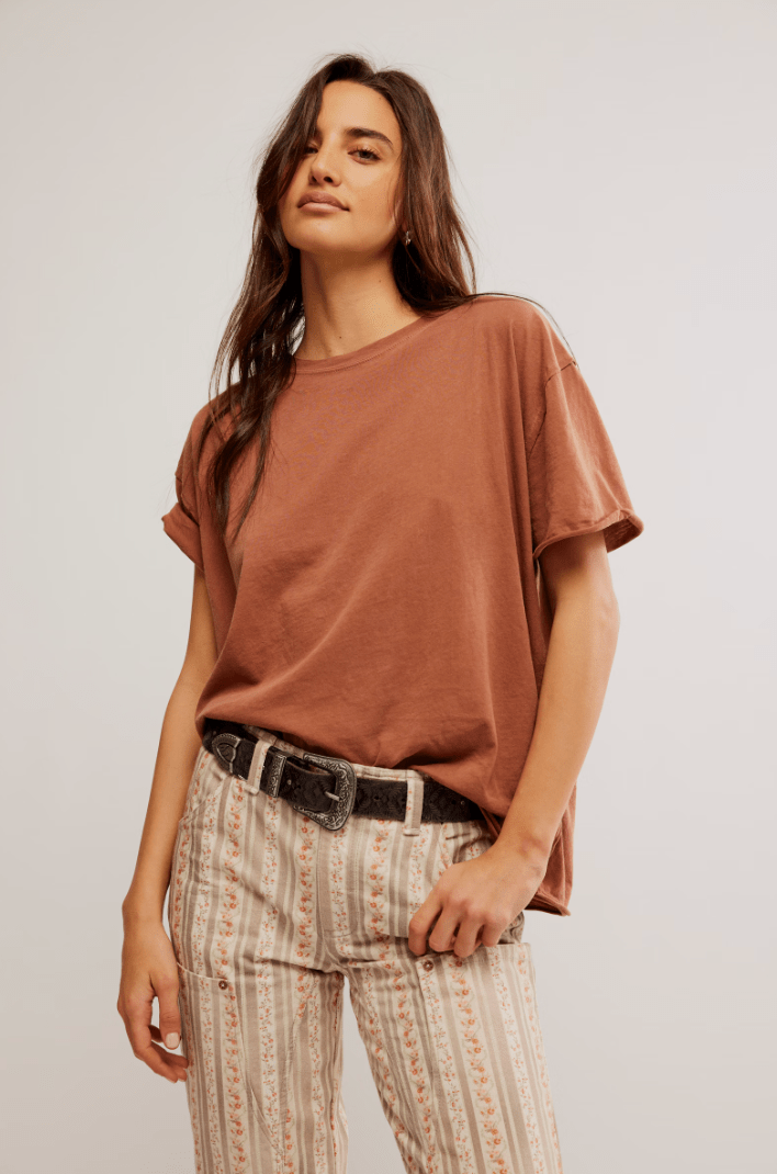 Free People: Nina Tee - Tortoiseshell - Revel Boutique