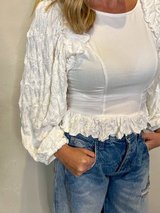 Free People: Oliva Top - Optic White - Revel Boutique