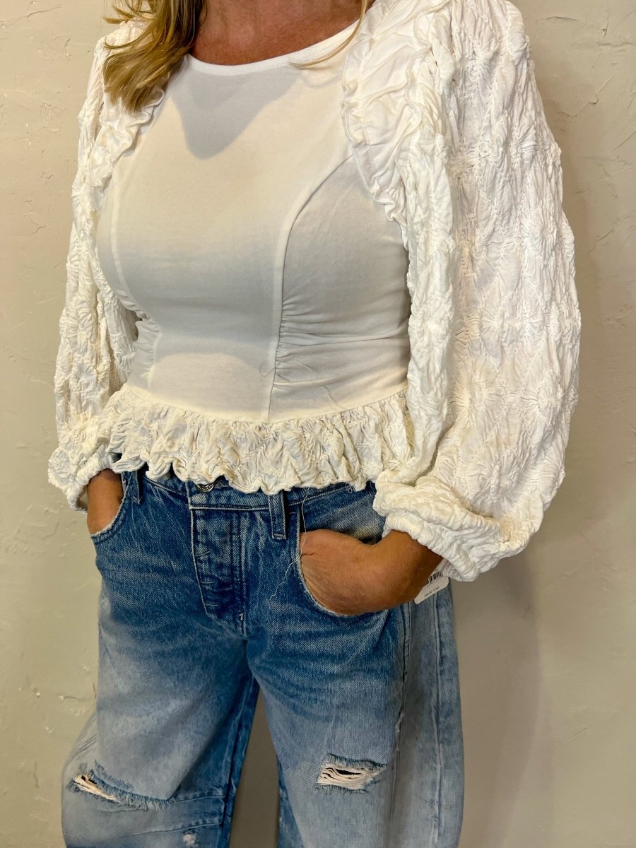 Free People: Oliva Top - Optic White - Revel Boutique