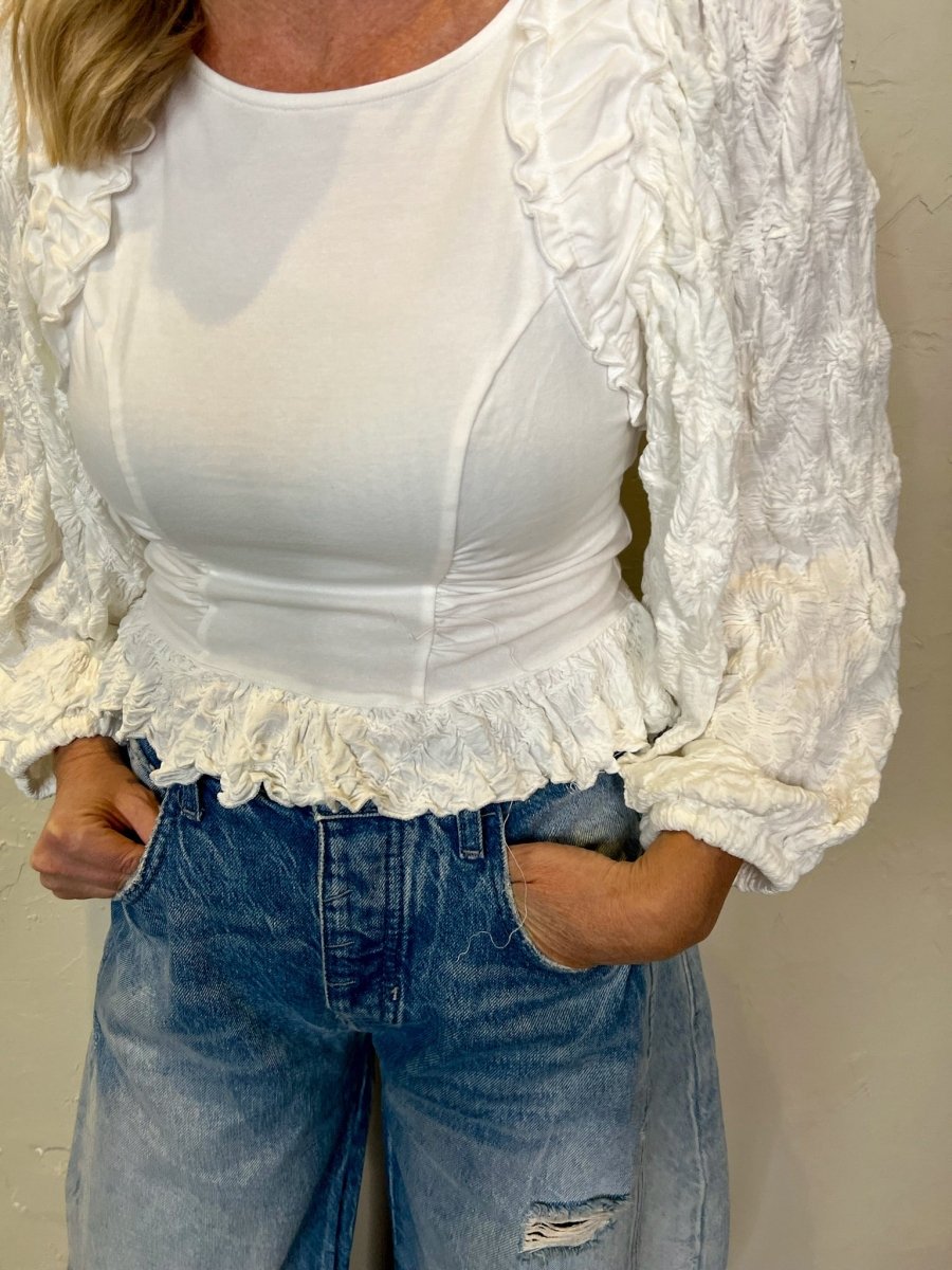 Free People: Oliva Top - Optic White - Revel Boutique
