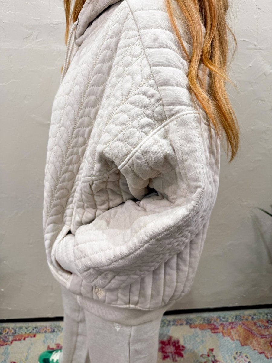 Free People: Sprint to the Finish Quilted Hoodie - Homeplate - Revel Boutique