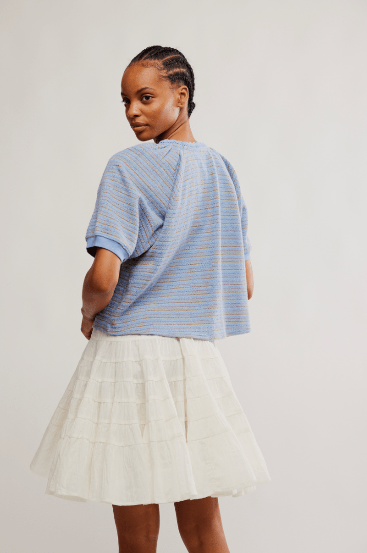 Free People: Tropic Sweatshirt - Baby Blue - Revel Boutique