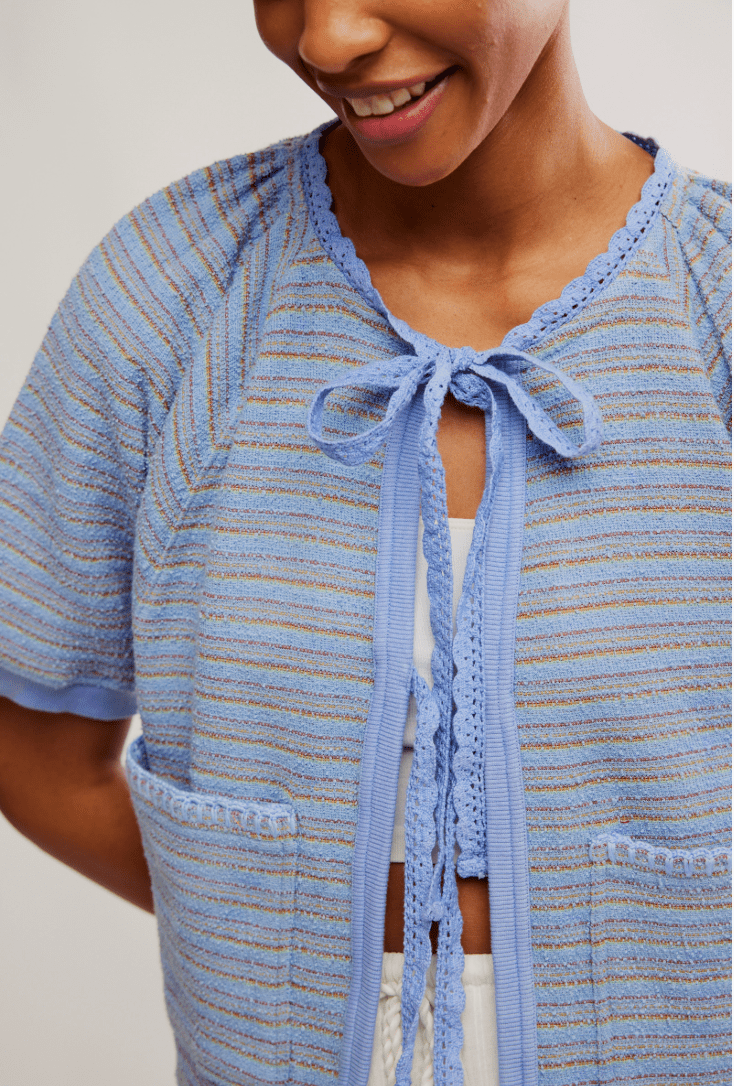 Free People: Tropic Sweatshirt - Baby Blue - Revel Boutique