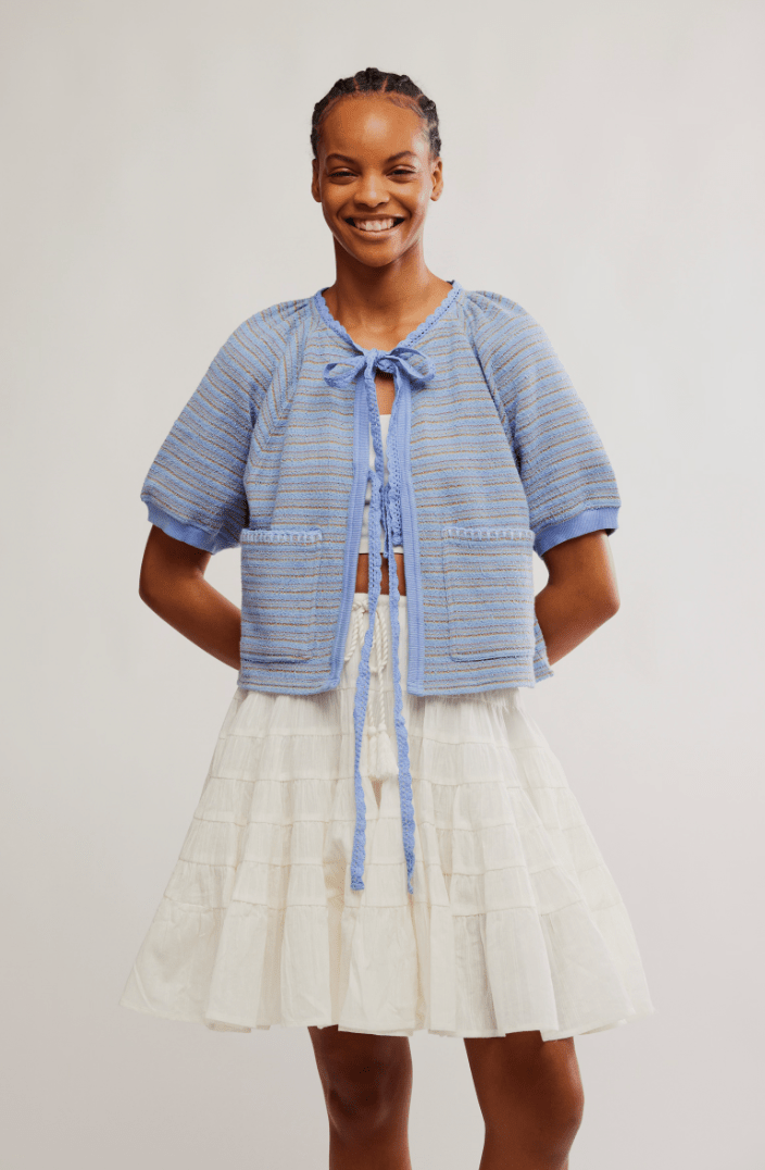 Free People: Tropic Sweatshirt - Baby Blue - Revel Boutique