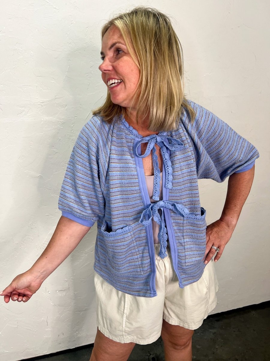 Free People: Tropic Sweatshirt - Baby Blue - Revel Boutique