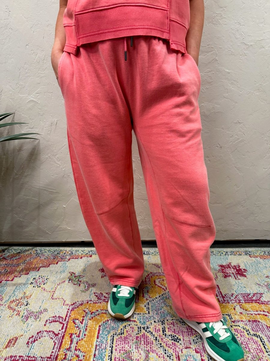 Free People: You Wish Pants - Hibiscus - Revel Boutique