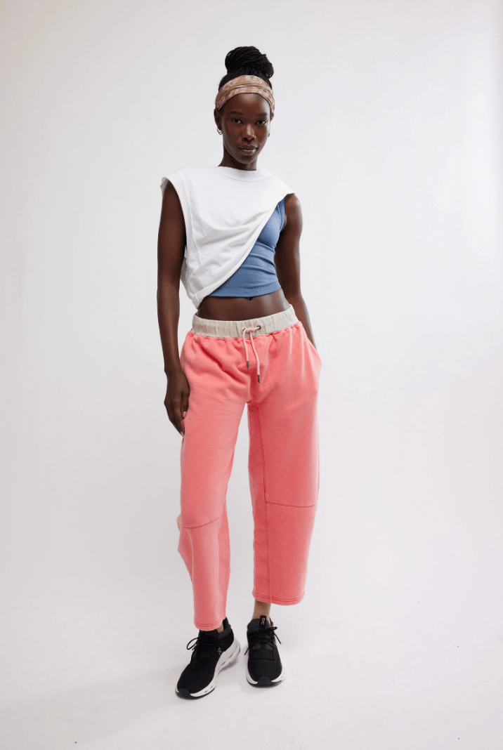 Free People: You Wish Pants - Hibiscus - Revel Boutique