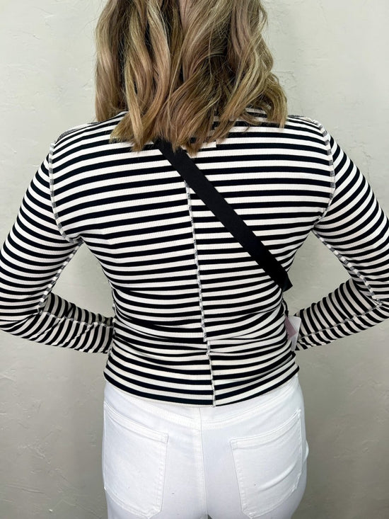 French Girl Striped Top - Black - Revel Boutique
