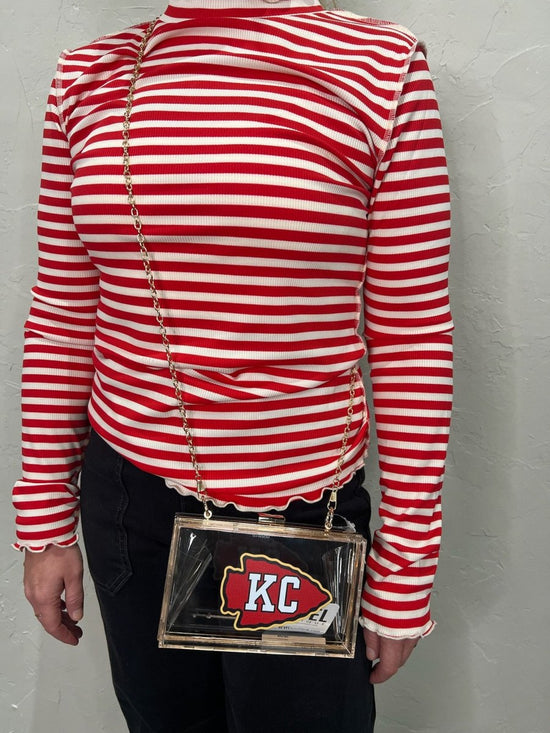 French Girl Striped Top - Red - Revel Boutique