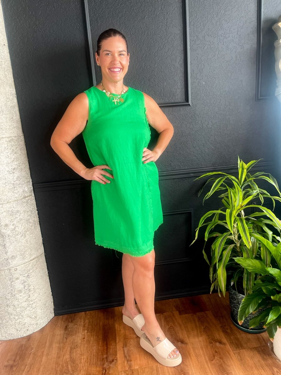 FRNCH: Amalya Dress - Green - Revel Boutique