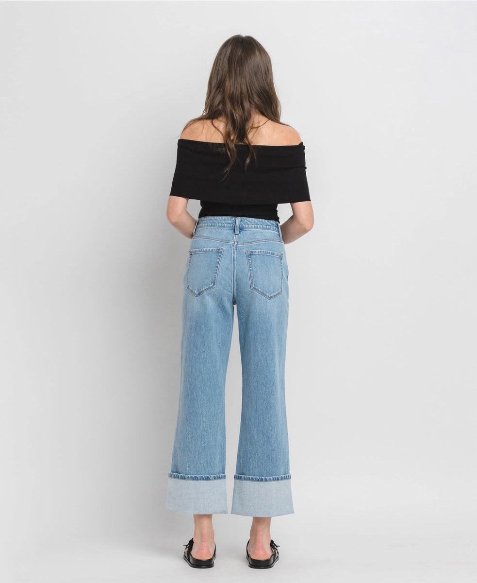 Gabby Big Cuff Denim - Revel Boutique