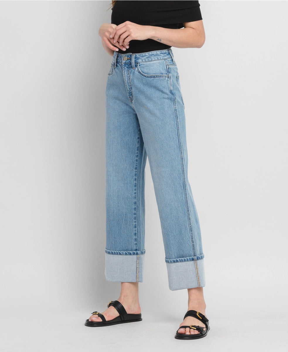 Gabby Big Cuff Denim - Revel Boutique