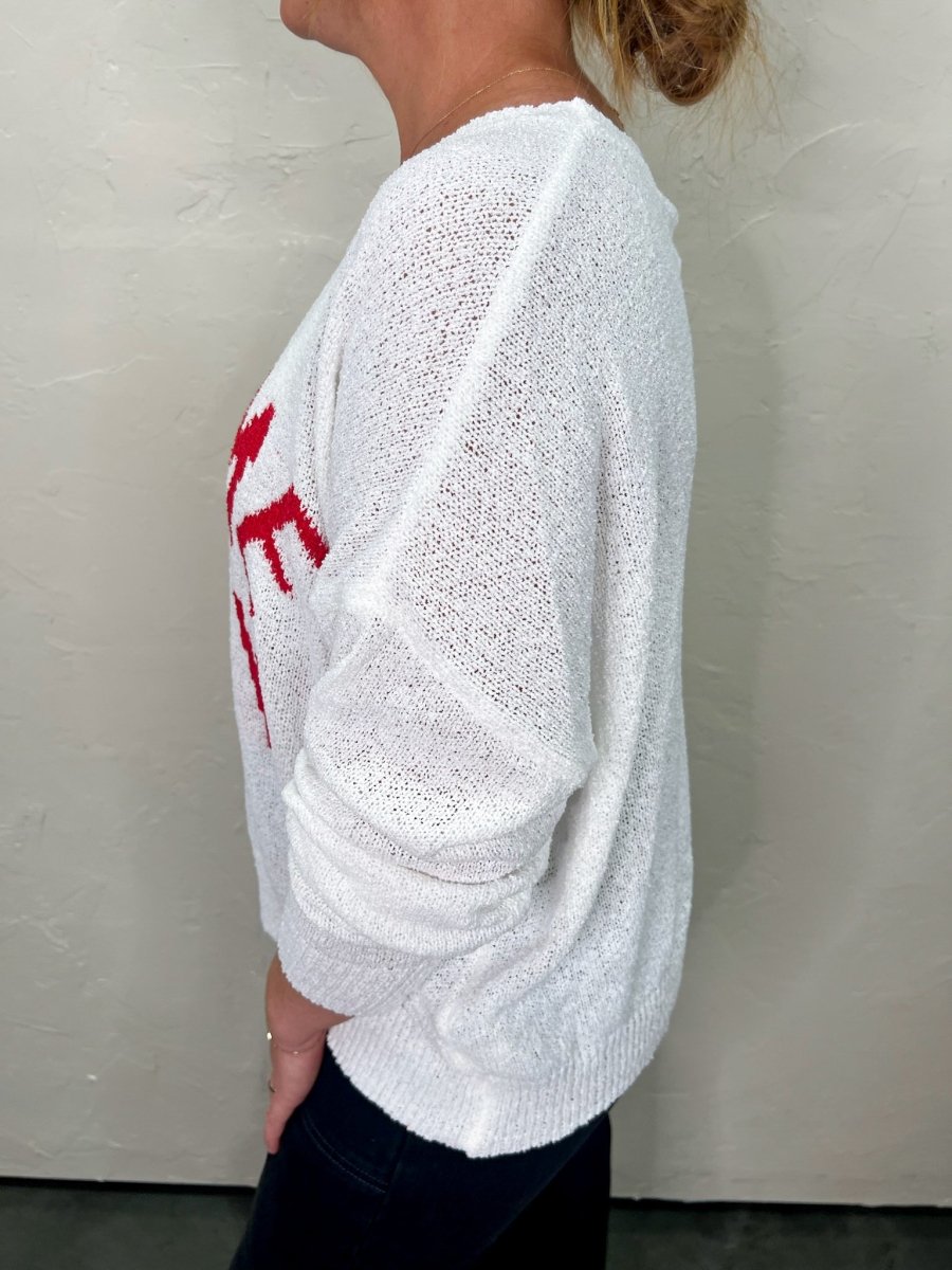 Game Day Crewneck Sweater - Red - Revel Boutique