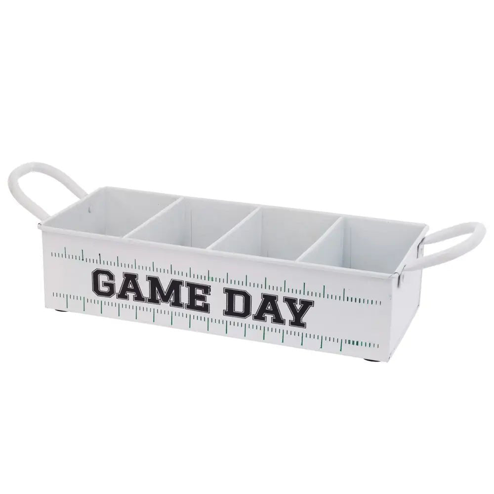 Game Day White Metal Caddy - Revel Boutique