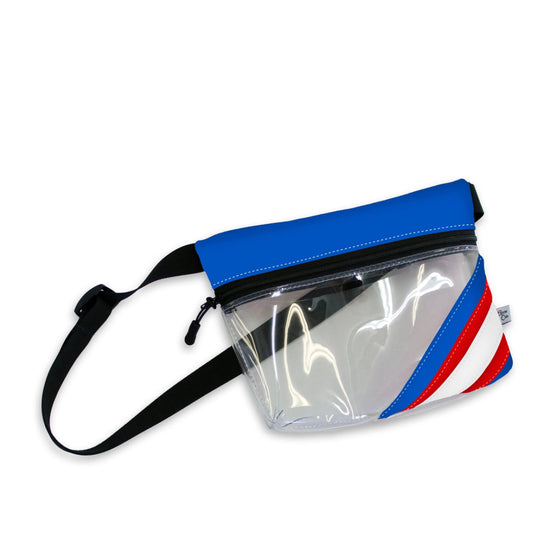 Gameday Clear Fanny - Blue/Red - Revel Boutique