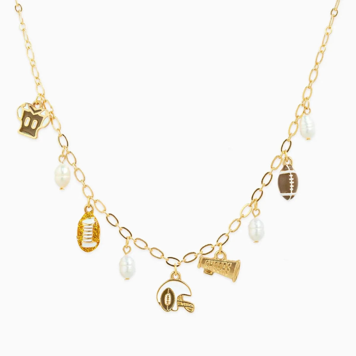 Gameday Touchdown Football Multi Charm Necklace - Revel Boutique