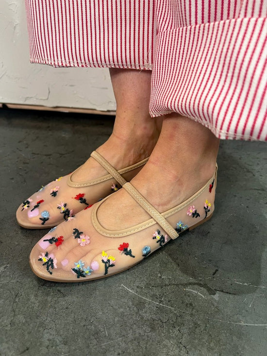 Garden Party Mesh Flat - Revel Boutique