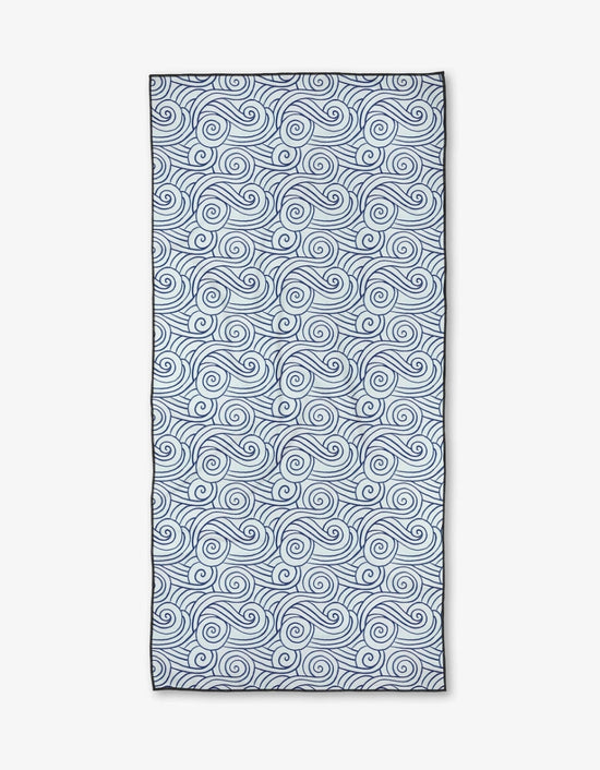 Geometry: Blue Waves Beach Towel - Revel Boutique