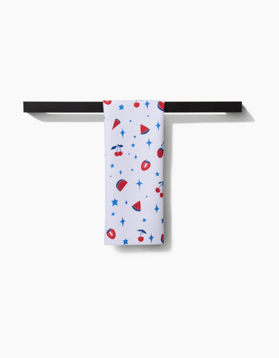 Load image into Gallery viewer, Geometry: Fruit Sparkle Toss Tea Towel - Revel Boutique
