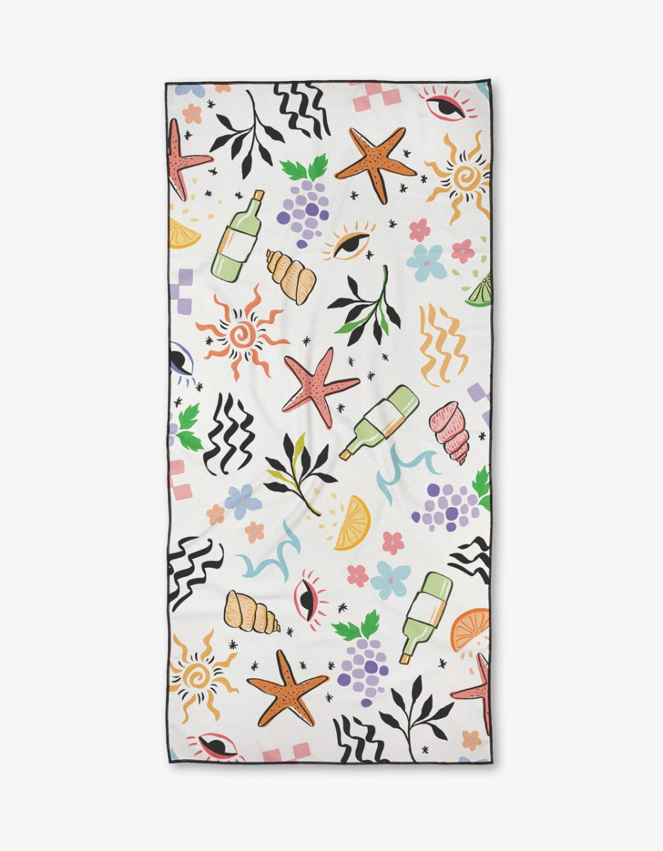 Geometry: Wine Not Beach Towel - Revel Boutique