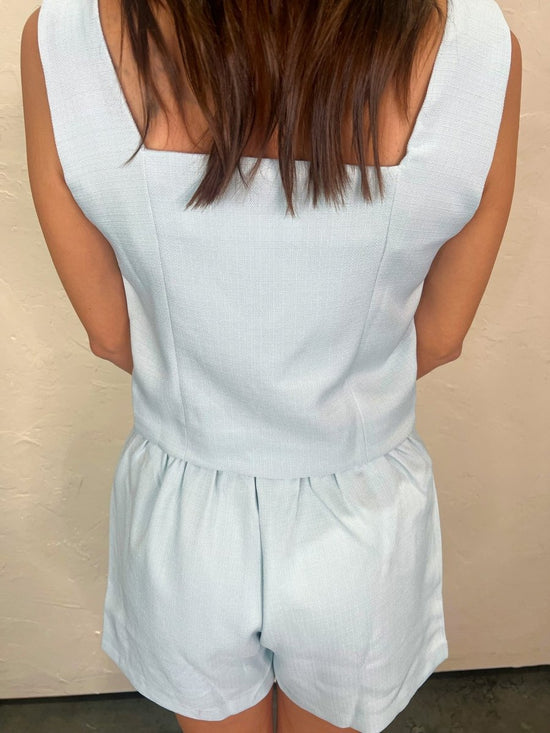 Load image into Gallery viewer, Get Suiting Scalloped Set - Baby Blue - Revel Boutique
