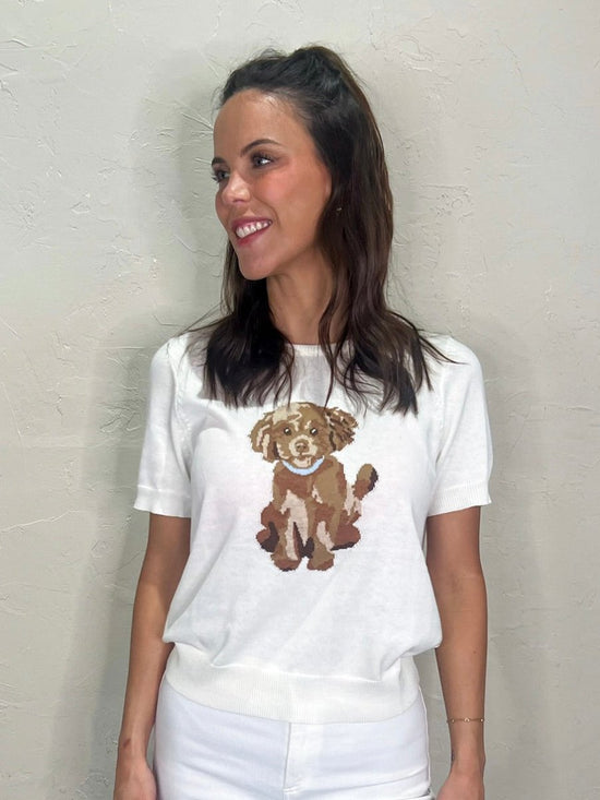 Girls BFF Puppy Sweater - Revel Boutique