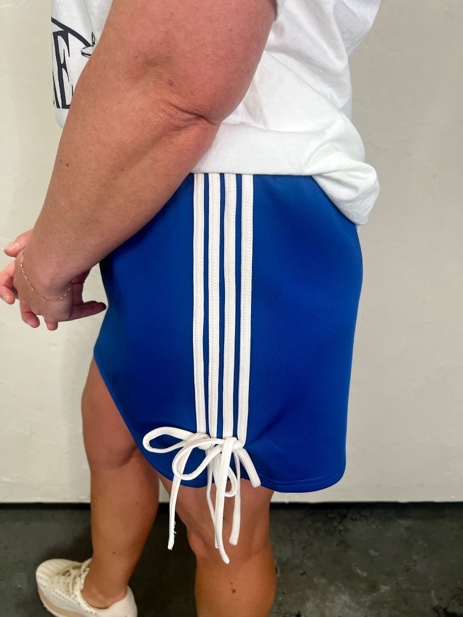 Girly Pop Bow Track Skirt - Revel Boutique