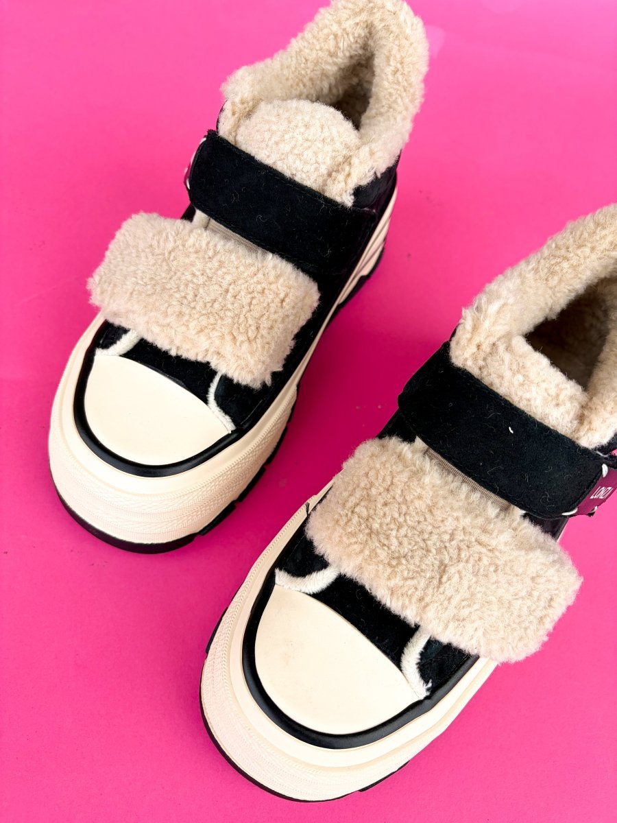 Glissane Sneaker - Black Suede/Wool - Revel Boutique