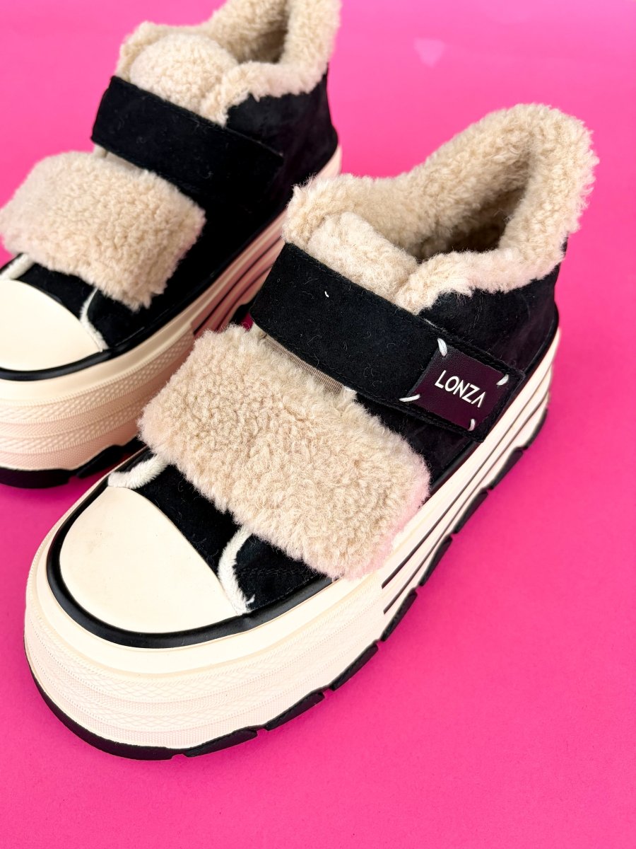 Glissane Sneaker - Black Suede/Wool - Revel Boutique