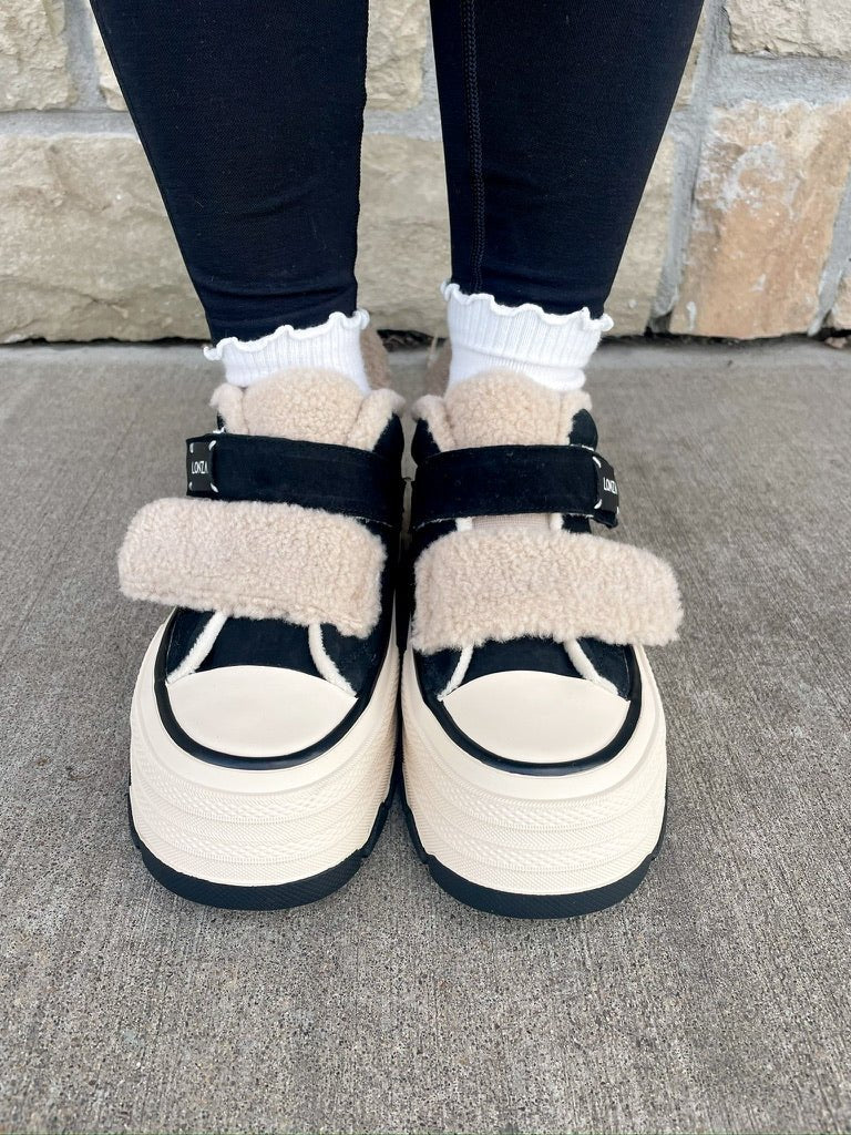 Glissane Sneaker - Black Suede/Wool - Revel Boutique