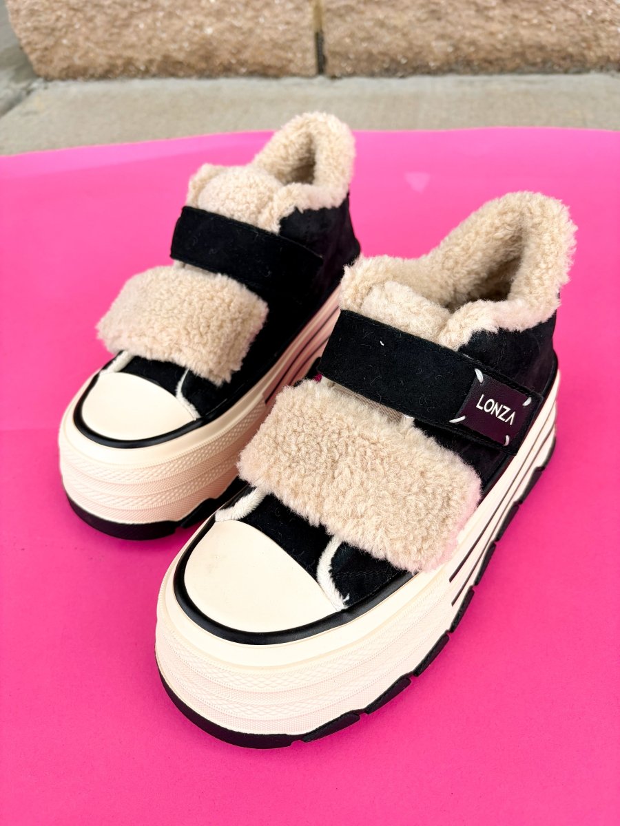 Glissane Sneaker - Black Suede/Wool - Revel Boutique