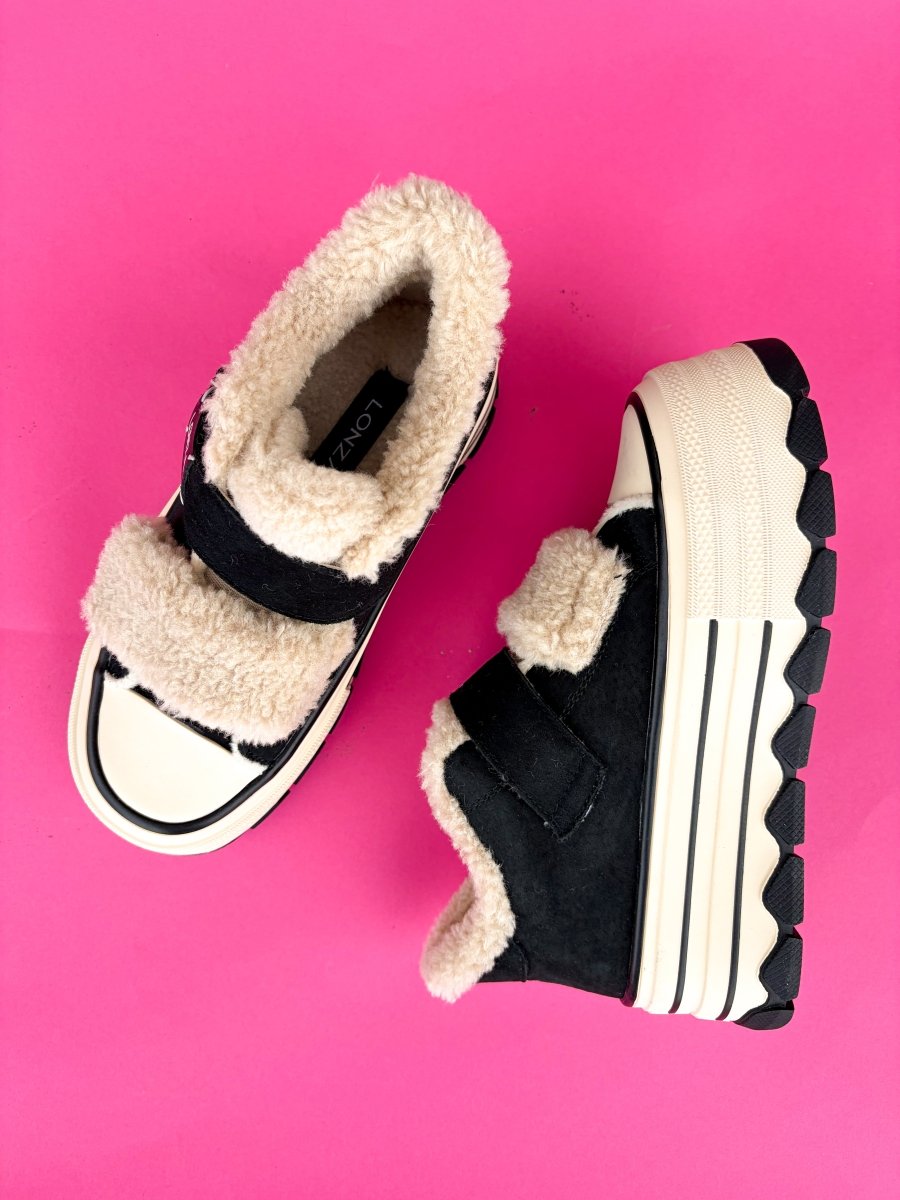 Glissane Sneaker - Black Suede/Wool - Revel Boutique