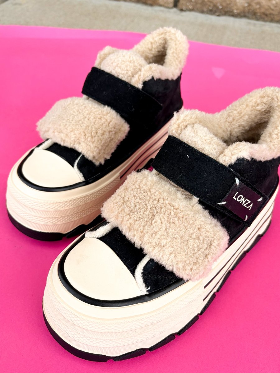 Glissane Sneaker - Black Suede/Wool - Revel Boutique