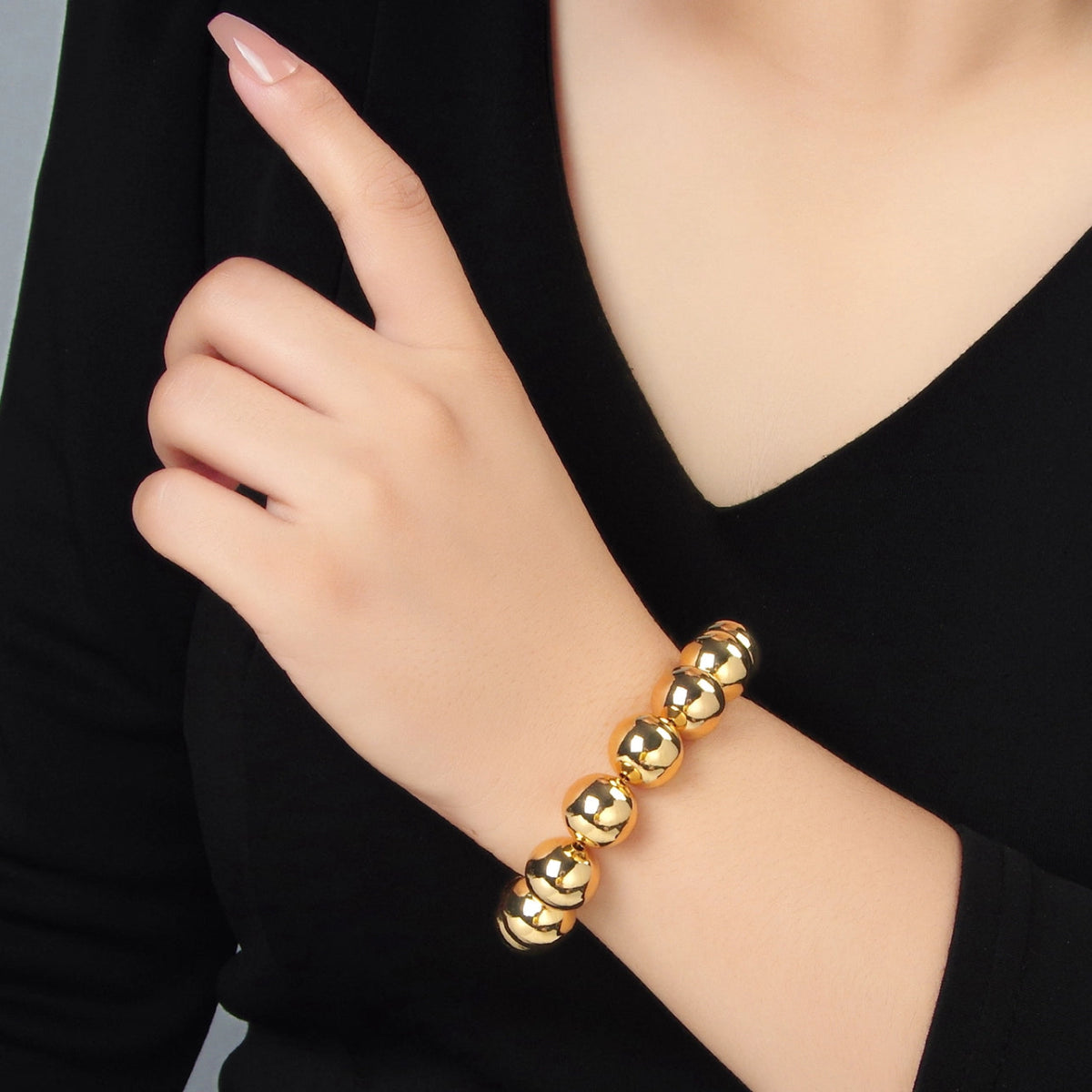 Gold Beaded Bubble Bracelet - Revel Boutique