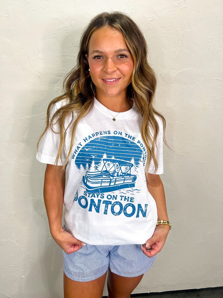 Happens on the Pontoon Tee - Revel Boutique