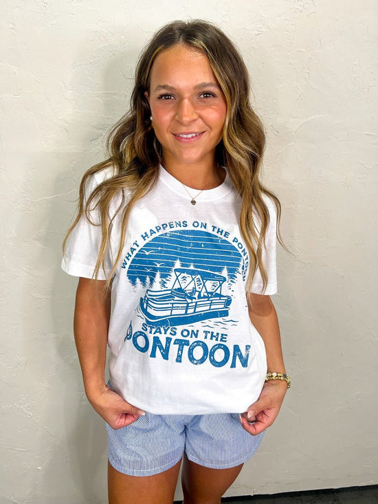 Happens on the Pontoon Tee - Revel Boutique