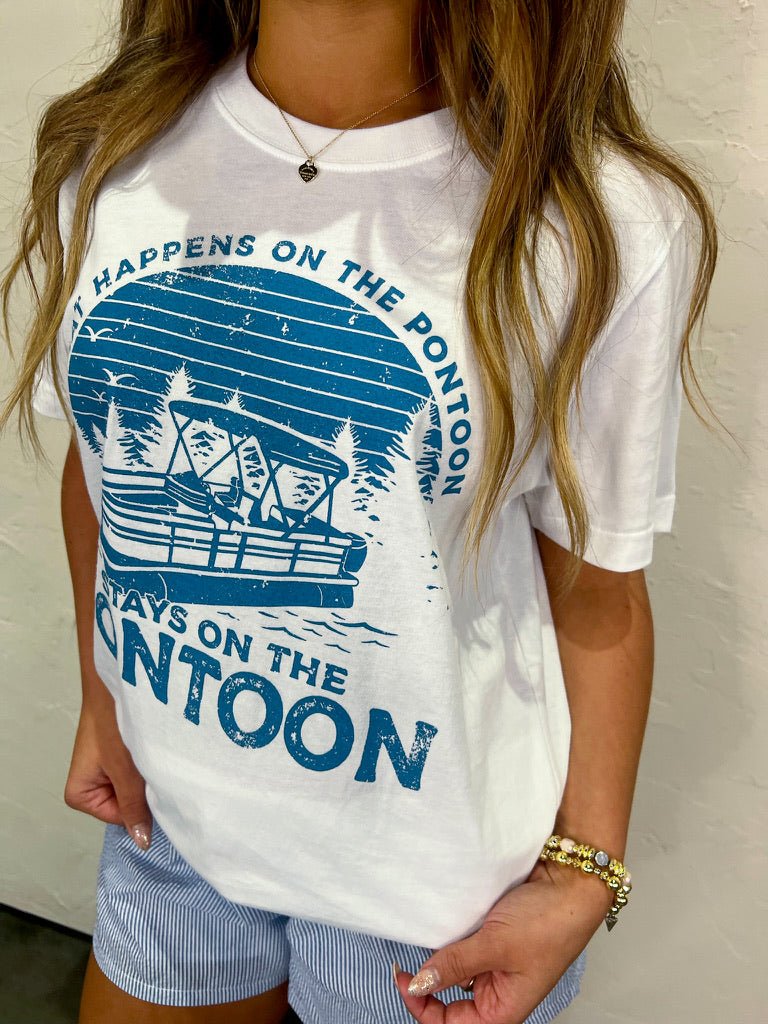 Happens on the Pontoon Tee - Revel Boutique