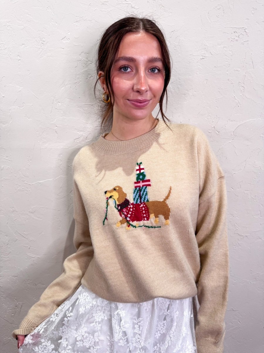Happy Holidays Dog Sweater - Revel Boutique