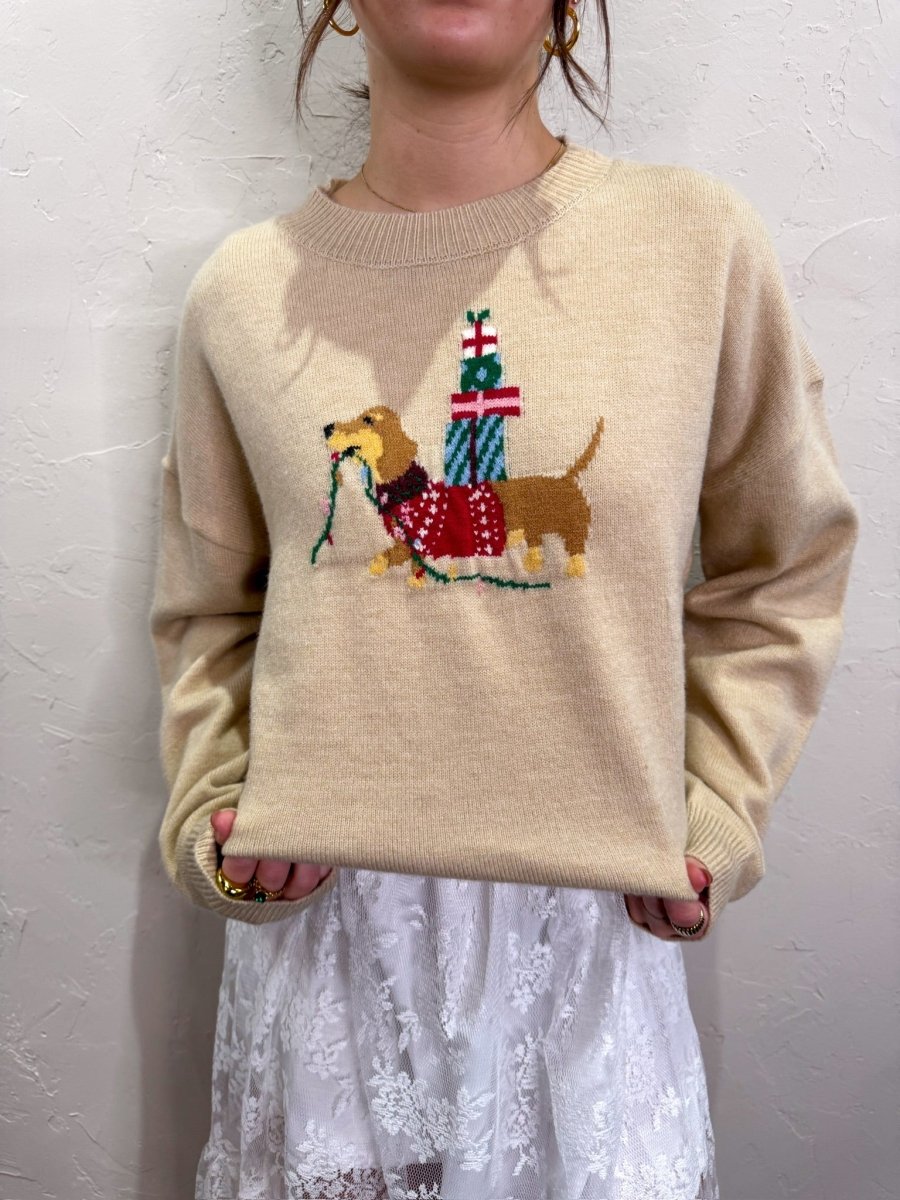 Happy Holidays Dog Sweater - Revel Boutique