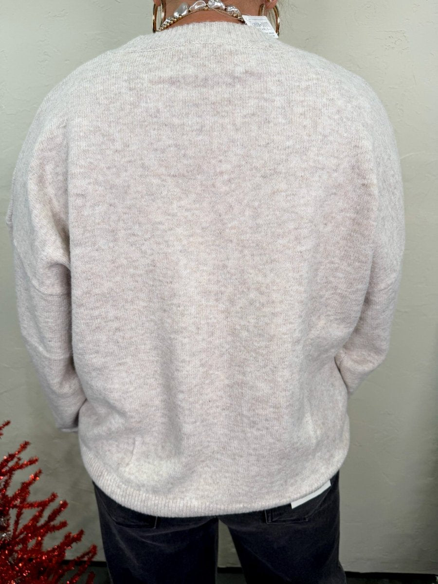Ho Ho Ho Oatmeal Sweater - Revel Boutique