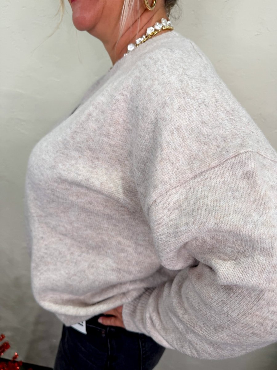 Ho Ho Ho Oatmeal Sweater - Revel Boutique