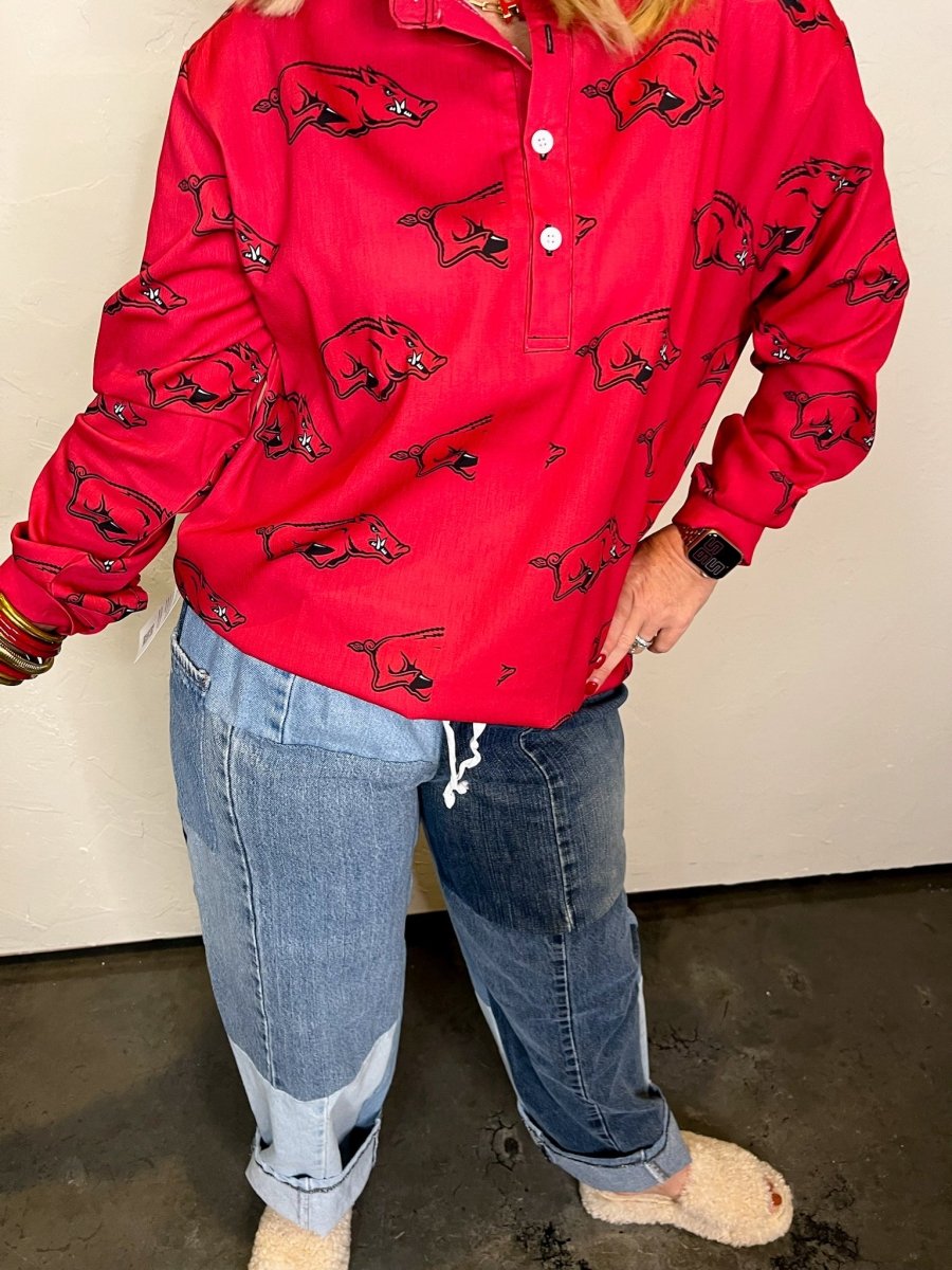 Hog Wild Blouse - Revel Boutique