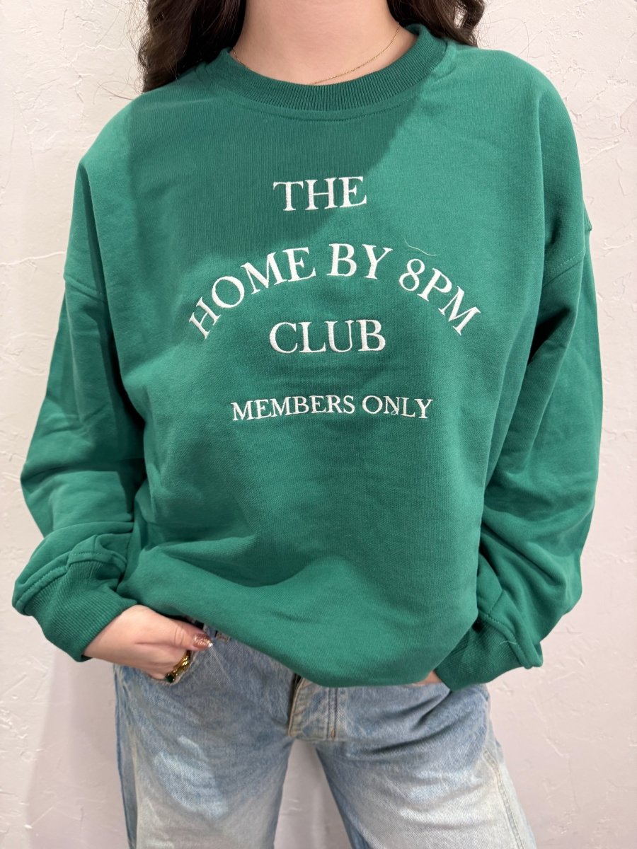 Home by 8PM Club Sweatshirt - Revel Boutique